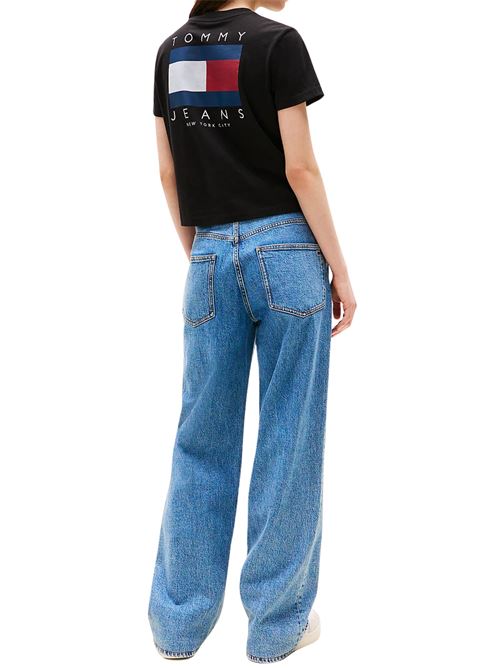 T-shirt nera in cotone Tommy Jeans | DW0DW21423BDS